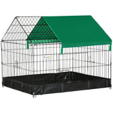 Kozy Rabbit Cage Guinea Pig Playpen Small Animal House for Kitties Puppies, w/ Water Proof Oxford Roof Floor 90 x 75 x 75 cm