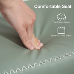 Kozy - PU Leather Shoe Storage Bench - Green