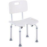 Kozy 8-Level Height Adjustable Bath Stool Spa Shower Chair Aluminum w/ Non-Slip Feet, Handle for the Pregnant, Old, Injured