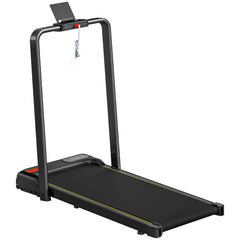 SPORTNOW Folding Walking Treadmill, Under Desk Walking Pad with Incline, Black