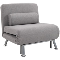 Kozy Adjustable Back Futon Sofa Chair - Grey