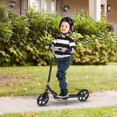 Kozy Kids Scooter Teenager Kick Scooter Foldable 4 Levels Adjustable Height with Rear Fender Brake for 7-14 Years