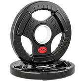 Kozy Olympic Weight Plates, 2"/5cm Weight Disc Pair with Tri-Grips, 2 x 2.5kg Dumbbell Plates for Weightlifting and Strength Training Home Gym Fitness Workout, Black