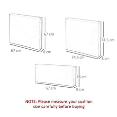 Outsunny Rattan Furniture Cushion Cover Replacement Set, 7 pcs