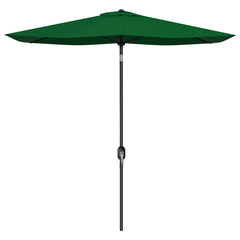 Outsunny Rectangular Patio Umbrella: 2x3m Crank & Tilt Canopy, 6 Ribs, Green | Aosom UK