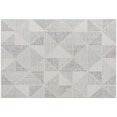 Kozy - Modern Area Rug, Geometric Pattern Non-Slip Washable Rug, Soft Floor Carpet for Living Room, Bedroom, Dining Room, Home Office, 290 x 200 cm, Grey
