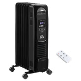 Kozy 1500W Digital Oil Filled Radiator, 7 Fin, Portable Electric Heater with LED Display, Built-in Timer, 3 Heat Settings, Safety Cut-Off and Remote Control, White