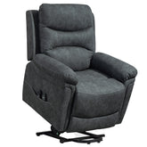 Kozy - Power Lift Recliner Chair with Vibration Massage, Heat, USB - Grey