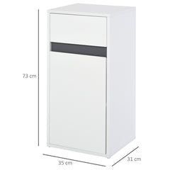 Kozy MDF Tri-Compartment Bathroom Storage Cabinet White