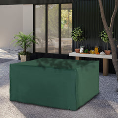 Kozy Outdoor Garden Furniture Cover Waterproof, Anti-UV 600D Heavy Duty Oxford Fabric Patio Furniture Cover for Rectangular Sofa Table Set, Green, 135 x 135 x 75 cm