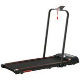 Kozy Foldable Walking Treadmill, with LED Display and Wheels, for Home, Office, Gym, Red