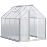 Kozy 190 x 253 cm Walk-In Polycarbonate Greenhouse - Silver-Tone