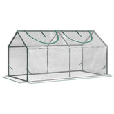Kozy Mini Greenhouse Portable Flower Planter Vegetable Grow House for Garden with Zipped Windows, 120 x 60 x 60 cm, Clear
