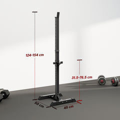 Kozy Adjustable Squat Rack, Weight Strength Training Bench Press Rack Weight Bench Supporter for Home Gym Exercise, Max Load 150kg, 124-154cm