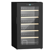Kozy 24 Bottle Wine Fridge, 65 Litre Capacity, 43cm Freestanding Wine Cooler Fridge with Glass Door, LED Light, Digital Touch Screen, Temperature Control, Black