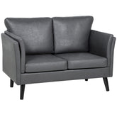 Kozy - Two-Seater Leathaire Sofa - Grey