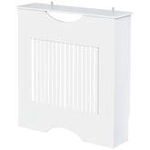 Kozy Painted MDF Radiator Cover Heater Cabinet Modern Slatted Home Furniture Living Room Bedroom Worktop White 82H x 78W x 19D