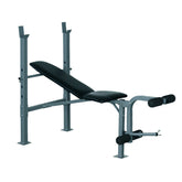 Kozy 4-Levels Adjustable Weight Bench Fitness Equipment with Barbell Rack-Black