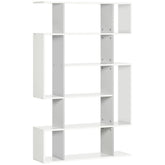 Kozy 5-Tier Bookshelf, Modern Bookcase with 13 Open Shelves, Freestanding Decorative Storage Shelving for Home Office and Study, White