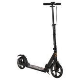 Kozy Kick Scooter, Folding 2 Wheel Scooter for 14+ Teens Adults, with Dual Brake System, Dual Suspension, 230mm Big Wheels, 3 Adjustable Handlebar, up to 100KG, Black