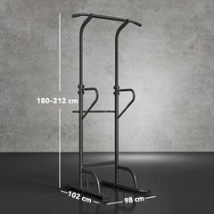 Kozy Power Tower Dip Station Pull Up Bar Multi-Function Push Up Equipment with Adjustable Height for Home Gym Strength Training Workout Fitness
