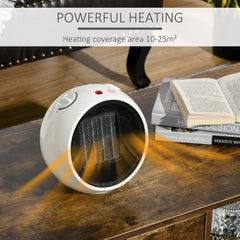 Kozy 1500W Small Space Heater, Ceramic Electric Plug in Fan Heater with 3 Heat Setting, Adjustable Temperature, Tip-Over, Overheating Protection, Low Energy, White