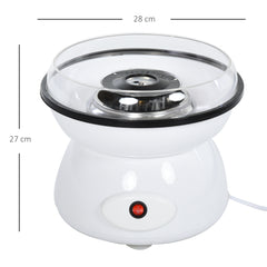 Kozy 450W Candy Floss Machine, Professional Automatic Cotton Candy Sweet Machine with Candyfloss Sticks, Spoon, Splash Guard, Non-Slip Base for Birthday Christmas Wedding Party, Funfair Style, White