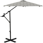 Outsunny Waterproof 3(m) Convertible Cantilever Parasol and Centre-post Garden Parasol with Cross Base, 360 Rotation Banana Parasol | Aosom UK