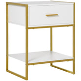 Kozy Modern Bedside Table - White