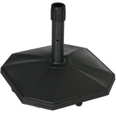 Outsunny Concrete Parasol Base: 18kg Umbrella Stand for 34mm, 38mm & 48mm Poles, Sturdy & Durable, Ebony Black | Aosom UK