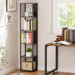 Kozy - 5-Tier Bookshelf with Steel Frame - Grey
