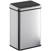 Kozy - 40L Sensor Bin with Quiet Soft-Close Lid, Automatic Touchless Motion Sensor Kitchen Bin with Fingerprint Resistant Stainless Steel for Hygienic Gyms, Home Office Use, Silver Tone