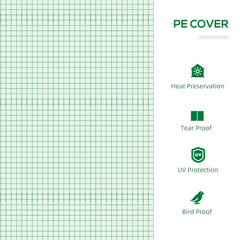 Kozy Mini Greenhouse, Small Plant Grow House for Outdoor with Durable PE Cover, Observation Windows, 120 x 60 x 60 cm, Green