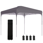 Kozy 3 x 3(M) Pop Up Gazebo, UPF 50+ Foldable Canopy Tent with Wheeled Carrybag, 4 Leg Weight Bags, Height Adjustable Marquee Shelter 1 person easy setup for Outdoor Garden Patio Party, Dark Grey