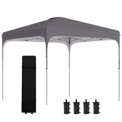 Kozy 3 x 3(M) Pop Up Gazebo, UPF 50+ Foldable Canopy Tent with Wheeled Carrybag, 4 Leg Weight Bags, Height Adjustable Marquee Shelter 1 person easy setup for Outdoor Garden Patio Party, Dark Grey