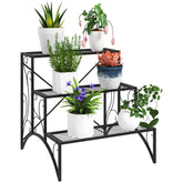 Kozy - Three-Tier Decorative Metal Plant Stand - Black
