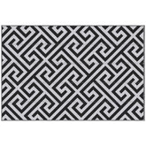Kozy Outdoor Rug Reversible Mat Plastic Straw Rug Portable RV Camping Mat for Garden Deck Picnic Indoor, 121 x 182 cm (4 x 6 ft), Black & White