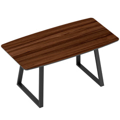 Kozy Extendable Dining Table Rectangular Wood Effect Tabletop for 4-6 People with Steel Frame & Hidden Leaves for Kitchen, Dining Room, Living Room