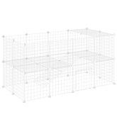 Kozy - DIY 36 Panel Pet Playpen Metal Wire Fence for Chinchilla, Hedgehog, Bunny, Indoor, Outdoor Use, White