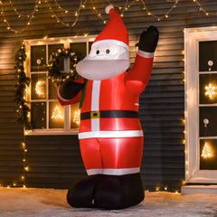 Kozy 8ft Christmas Inflatable Santa Holiday Garden Decoration, Indoor Outdoor Lawn Blow Up Decor