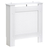 HOMCOM Modern Radiator Cover, Wooden Heating Cabinet, Grill Style Diamond Design, Painted White, Small | Aosom UK