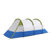 Outsunny Camping Tent, Large Tunnel Tent with Bedroom and Living Area, 2000mm Waterproof, Portable with Bag for 2-3 Man, Green