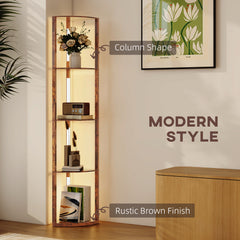 Kozy Three-Tier Corner Floor Lamp