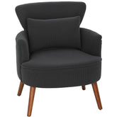 Kozy Corduroy Retro Accent Chair - Black