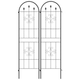Outsunny Metal Trellis Set of 2, Garden Trellis for Climbing Plants Support Frames, Arrow Design