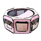 Kozy Portable Cat Dog Playpen Pet Puppy Rabbit Guinea Pig Pen Run Dia 90 x 41H cm Indoor & Outdoor Pink
