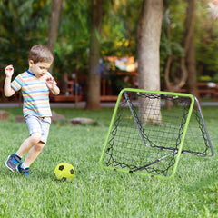 Kozy Football Training Net, Soccer Kickback Target Goal Both Side Rebounder Net, Adjustable Angle Goal Training Set for Kids and Children to Practice in Playground, Backyard