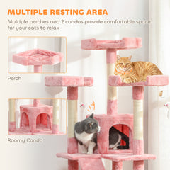 Kozy - 173cm Cat Tree Scratching House, Activity Play Centre, Pink