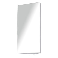 Kozy Stainless Steel Wall mounted Bathroom Corner Mirror Storage Cabinet Single Door 300mm (W)