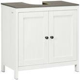 Kozy Modern Bathroom Sink Cabinet, Floor Standing Under Sink Cabinet, Freestanding Storage Cupboard with Adjustable Shelf, Double Doors, Antique White